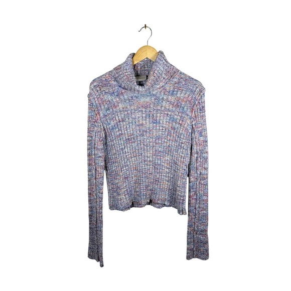 NWT Free People Marled Ribbed Turtleneck Multicolor Sweater Size M - Picture 1 of 11